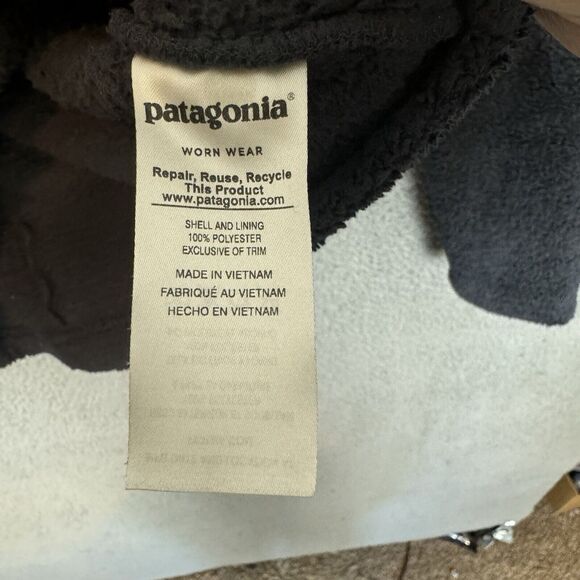 PATAGONIA Sweater Womens S Grey‎ 1/4 Zip Sherpa Fleece Jacket Sweatshirt - Picture 7 of 7